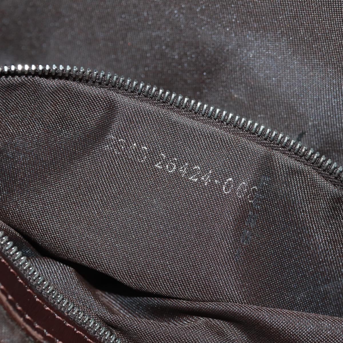 FENDI Zucca Canvas Mamma Baguette Shoulder Bag Black Brown Auth 161669SAV