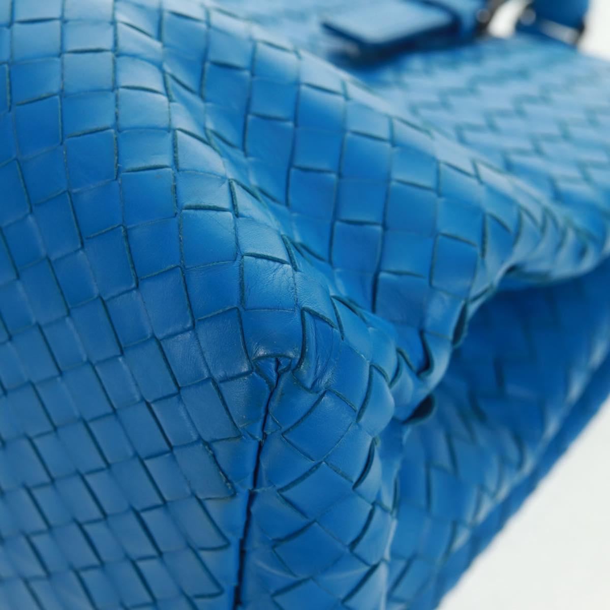 BOTTEGA VENETA INTRECCIATO Rome Hand Bag Leather Blue 171265 Auth 161672V