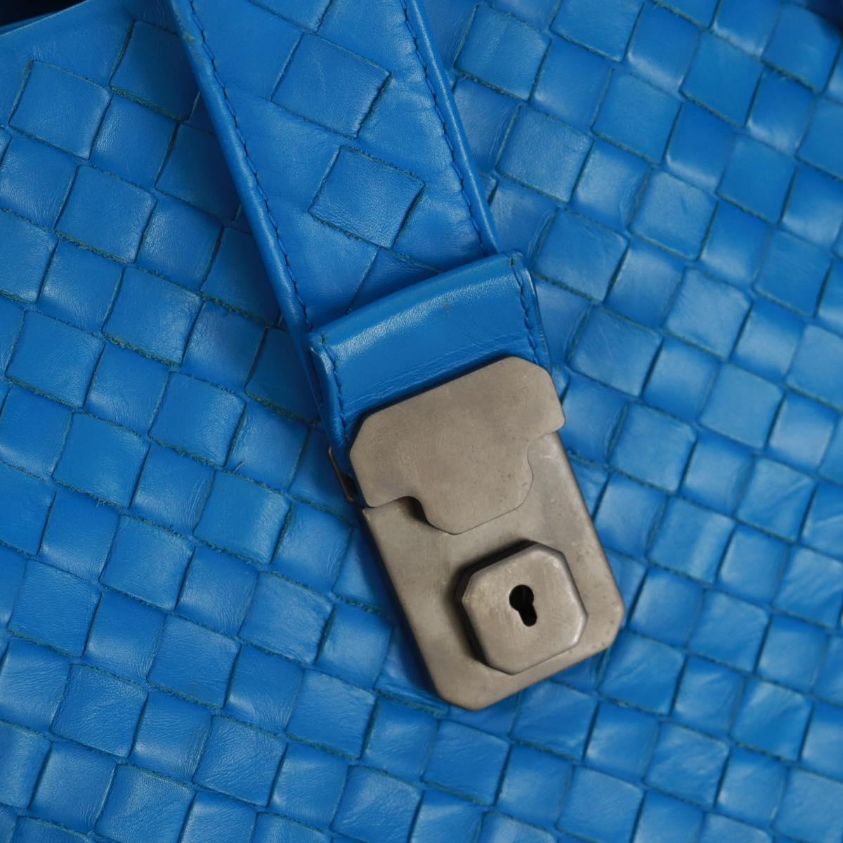 BOTTEGA VENETA INTRECCIATO Rome Hand Bag Leather Blue 171265 Auth 161672V