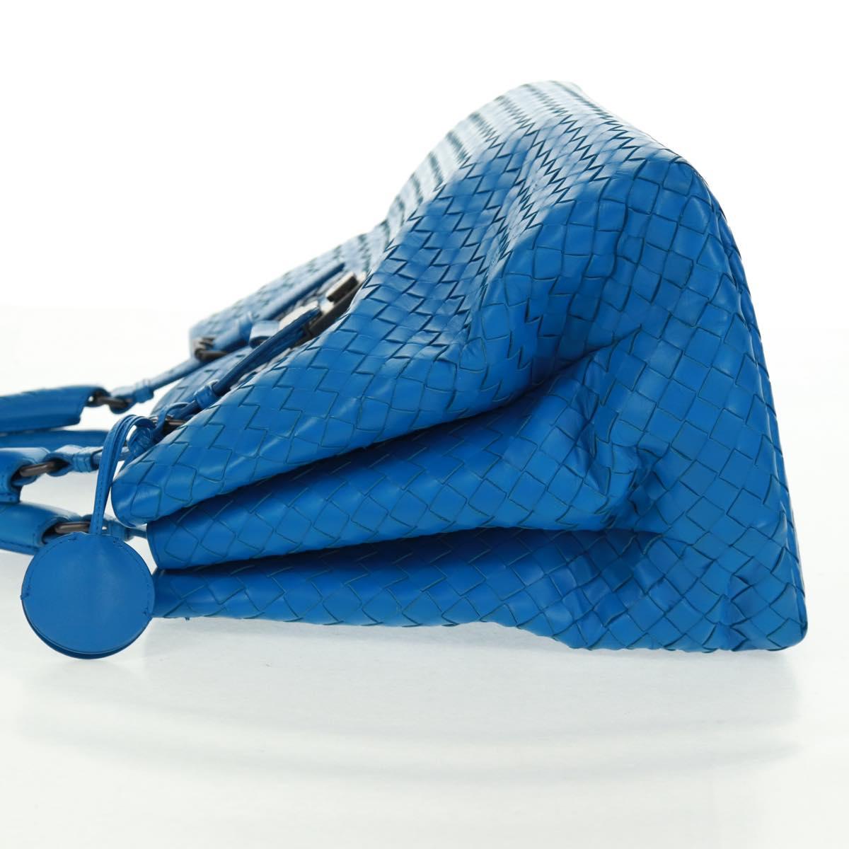 BOTTEGA VENETA INTRECCIATO Rome Hand Bag Leather Blue 171265 Auth 161672V