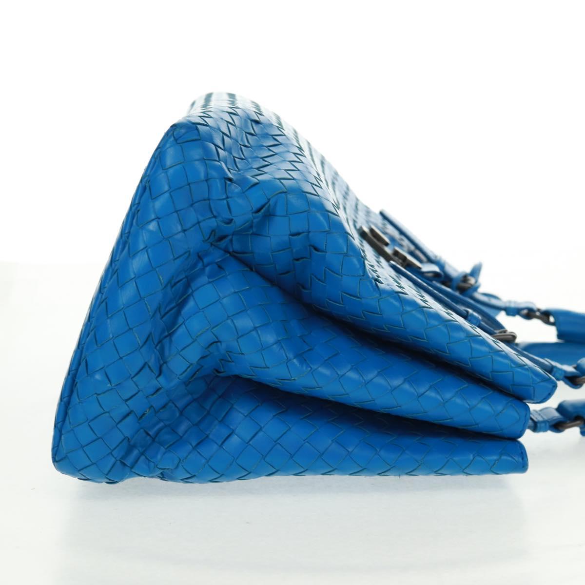 BOTTEGA VENETA INTRECCIATO Rome Hand Bag Leather Blue 171265 Auth 161672V