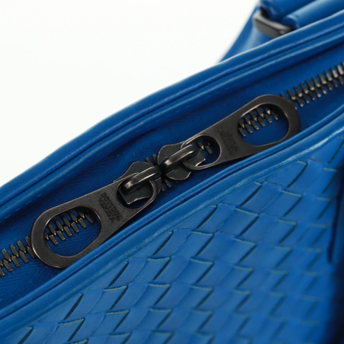 BOTTEGA VENETA INTRECCIATO Business Bag Leather Blue Auth 161673V