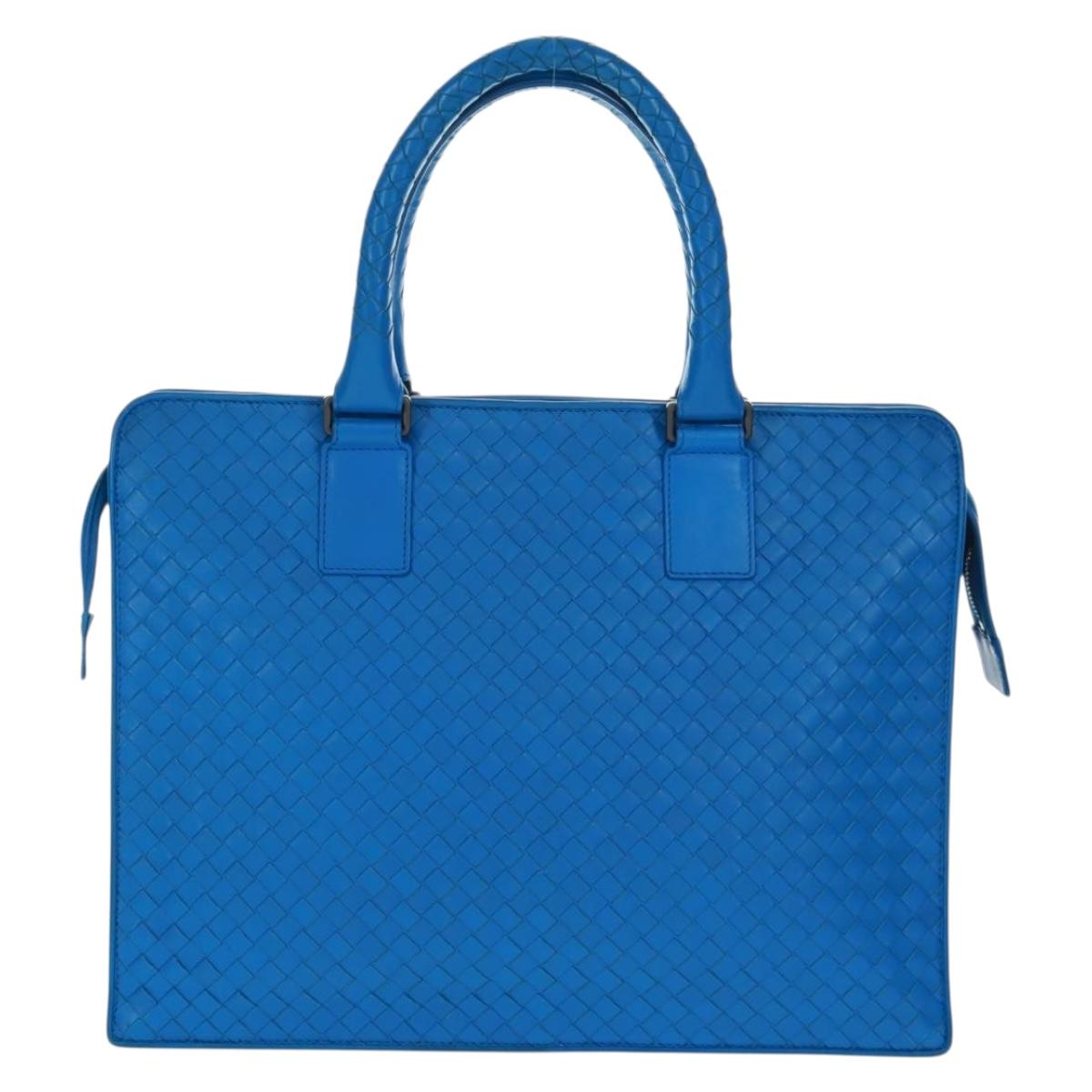 BOTTEGA VENETA INTRECCIATO Business Bag Leather Blue Auth 161673V