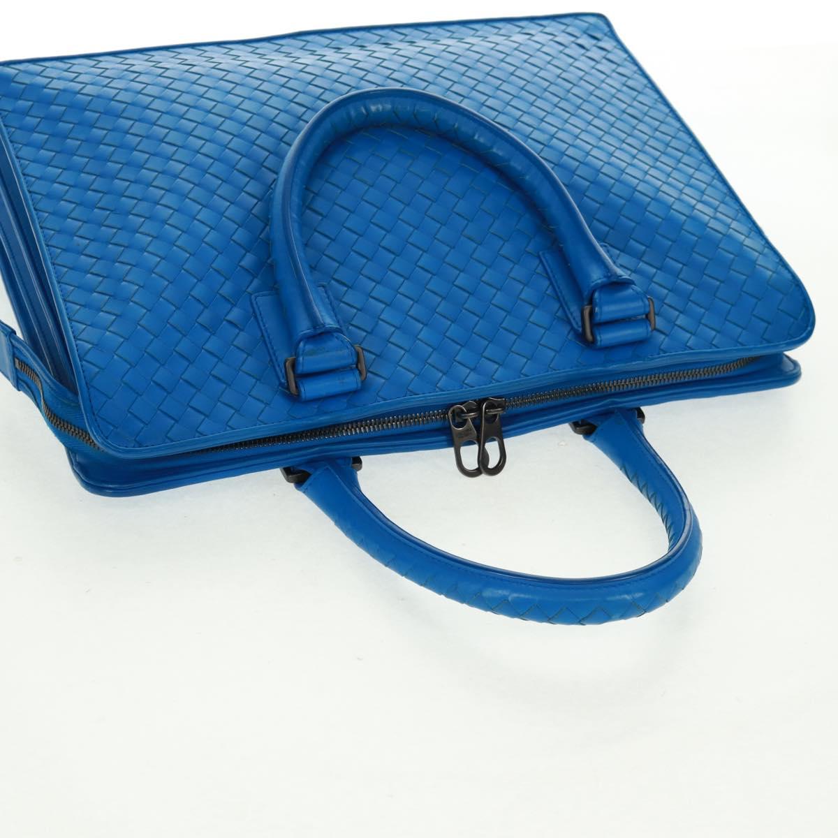 BOTTEGA VENETA INTRECCIATO Business Bag Leather Blue Auth 161673V
