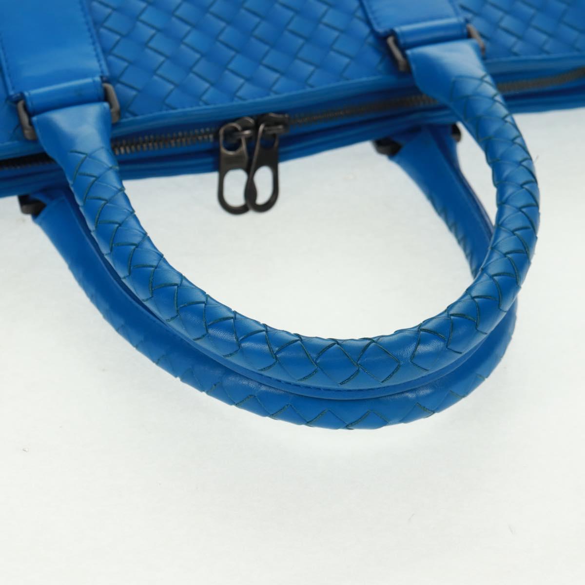 BOTTEGA VENETA INTRECCIATO Business Bag Leather Blue Auth 161673V