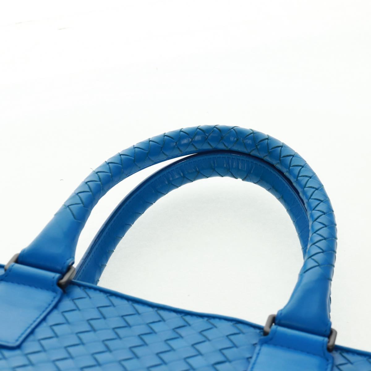 BOTTEGA VENETA INTRECCIATO Business Bag Leather Blue Auth 161673V