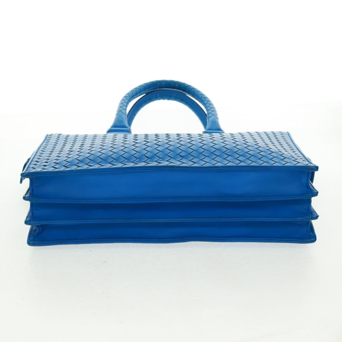 BOTTEGA VENETA INTRECCIATO Business Bag Leather Blue Auth 161673V