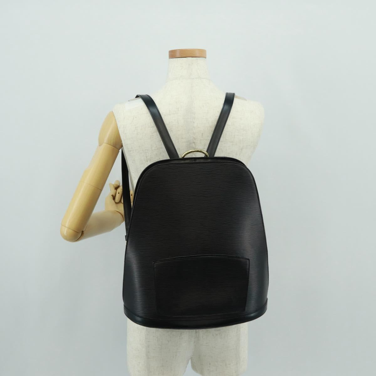 LOUIS VUITTON Epi Gobelins Backpack Black M52292 LV Auth 161681