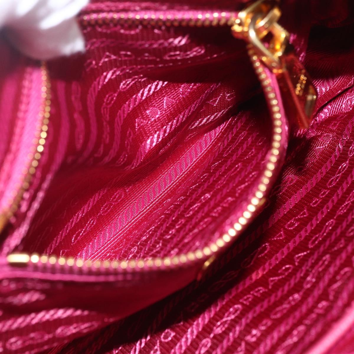 PRADA Shoulder Bag Nylon Pink Gold Auth 161682V