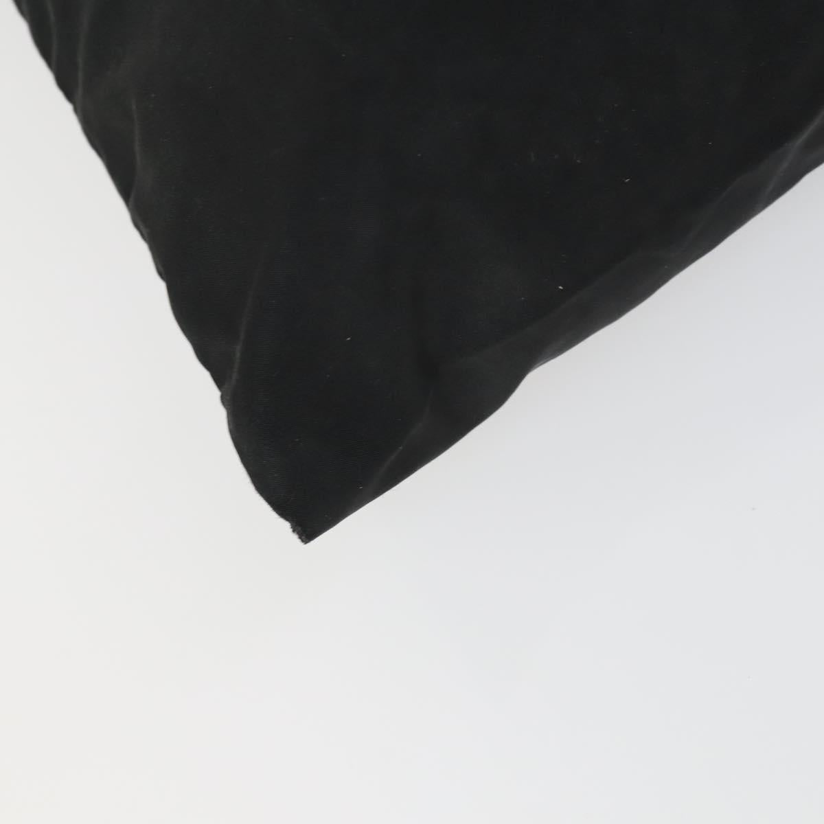 PRADA Shoulder Bag Nylon Black Silver Auth 161687