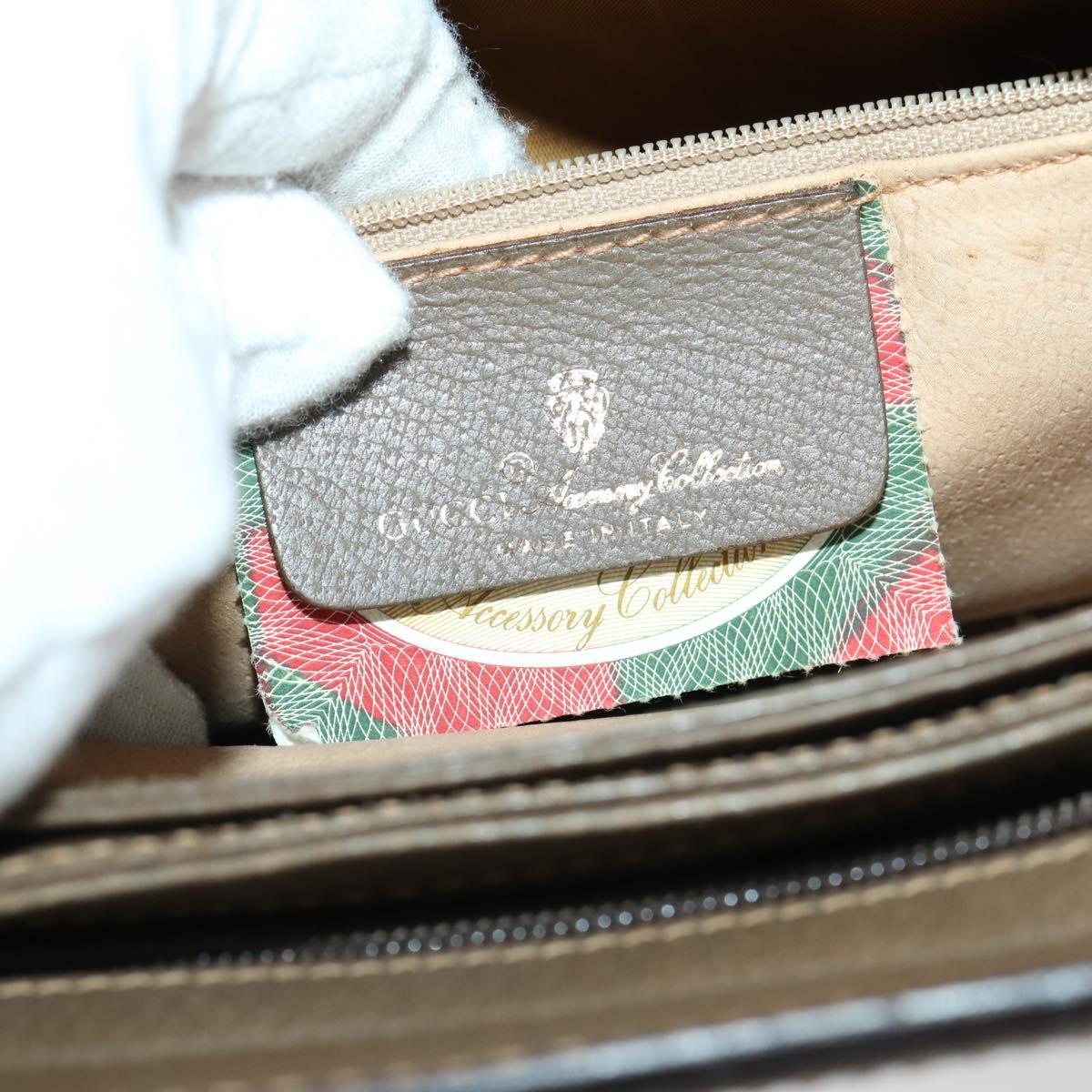 GUCCI GG Supreme Web Sherry Line Shoulder Bag PVC Beige 14 02 013 Auth 161689