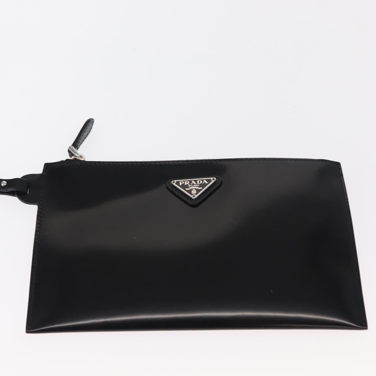 PRADA Hand Bag Sequin Black Auth 161690