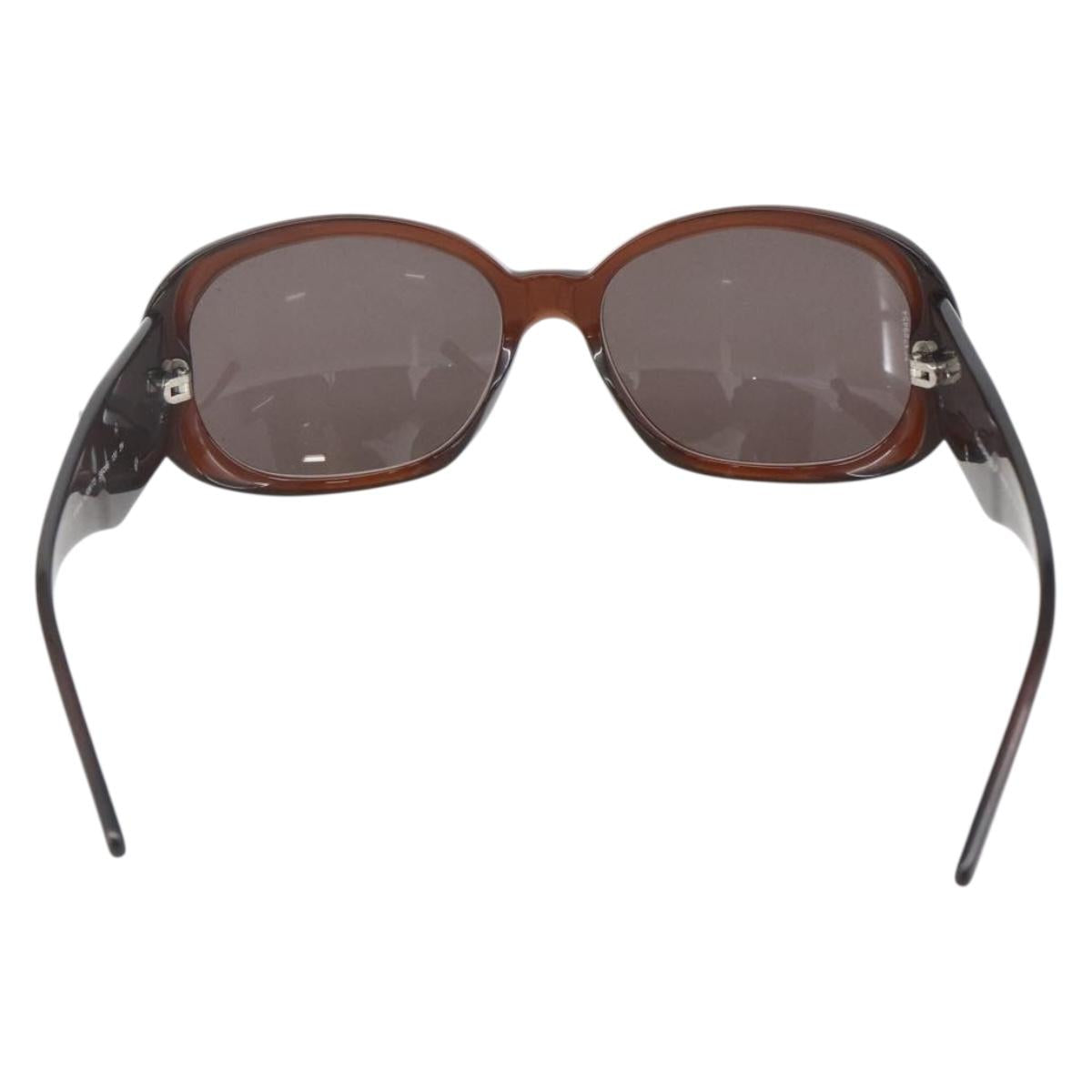 CHANEL Camelia Sunglasses plastic Brown 5113-A CC Auth 161695