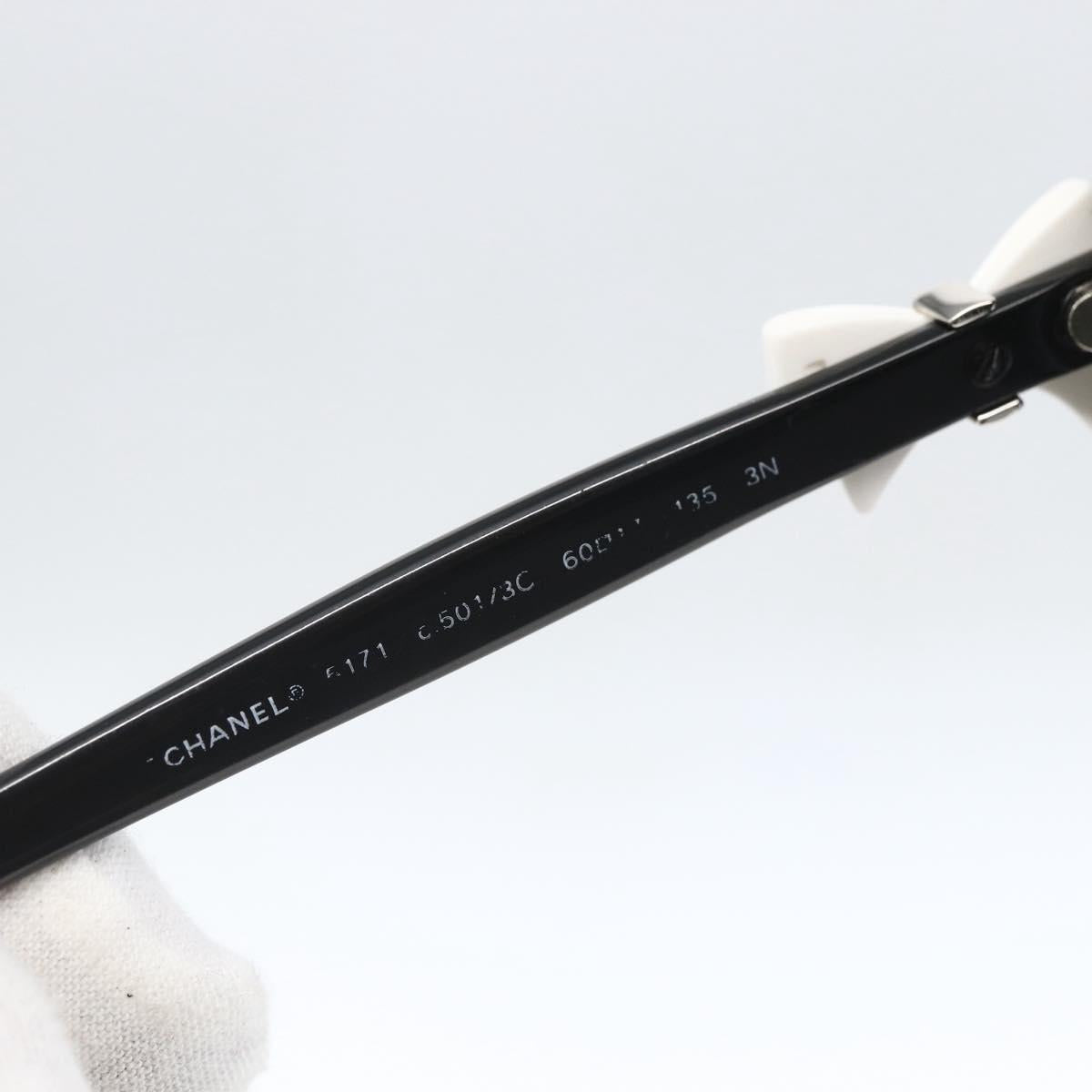CHANEL Ribbon COCO Mark Sunglasses plastic Black 5171 CC Auth 161697