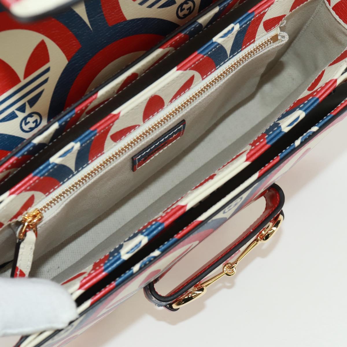 GUCCI Horsebit 1955 Shoulder Bag Leather Multicolor Gold 602204 Auth 161700SAM