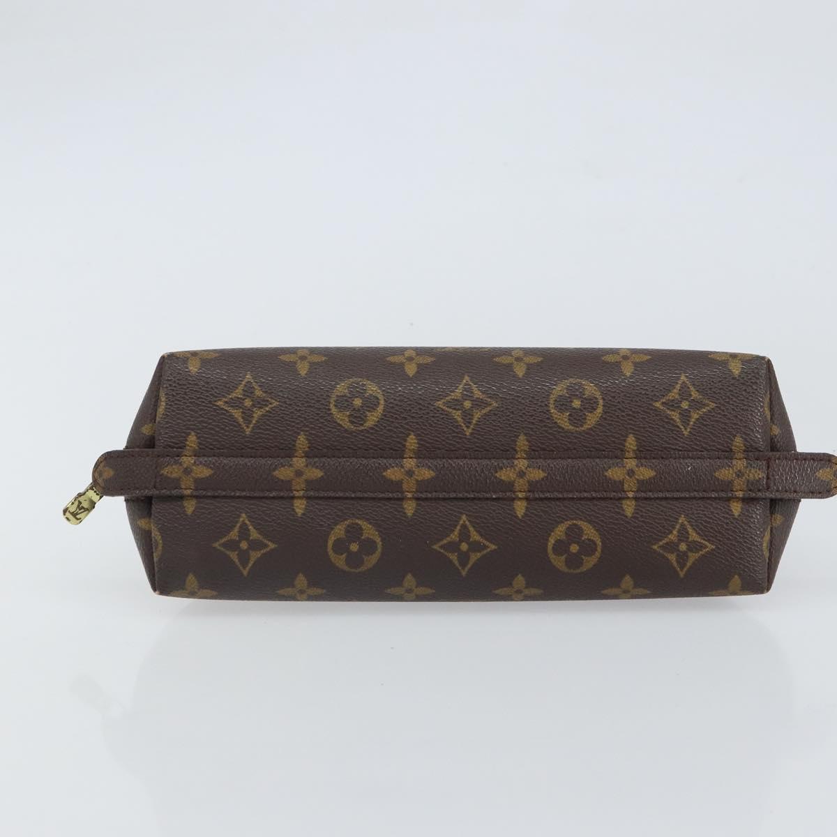 LOUIS VUITTON Monogram Trousse Demi Ronde Cosmetic Pouch M47520 LV Auth 161707