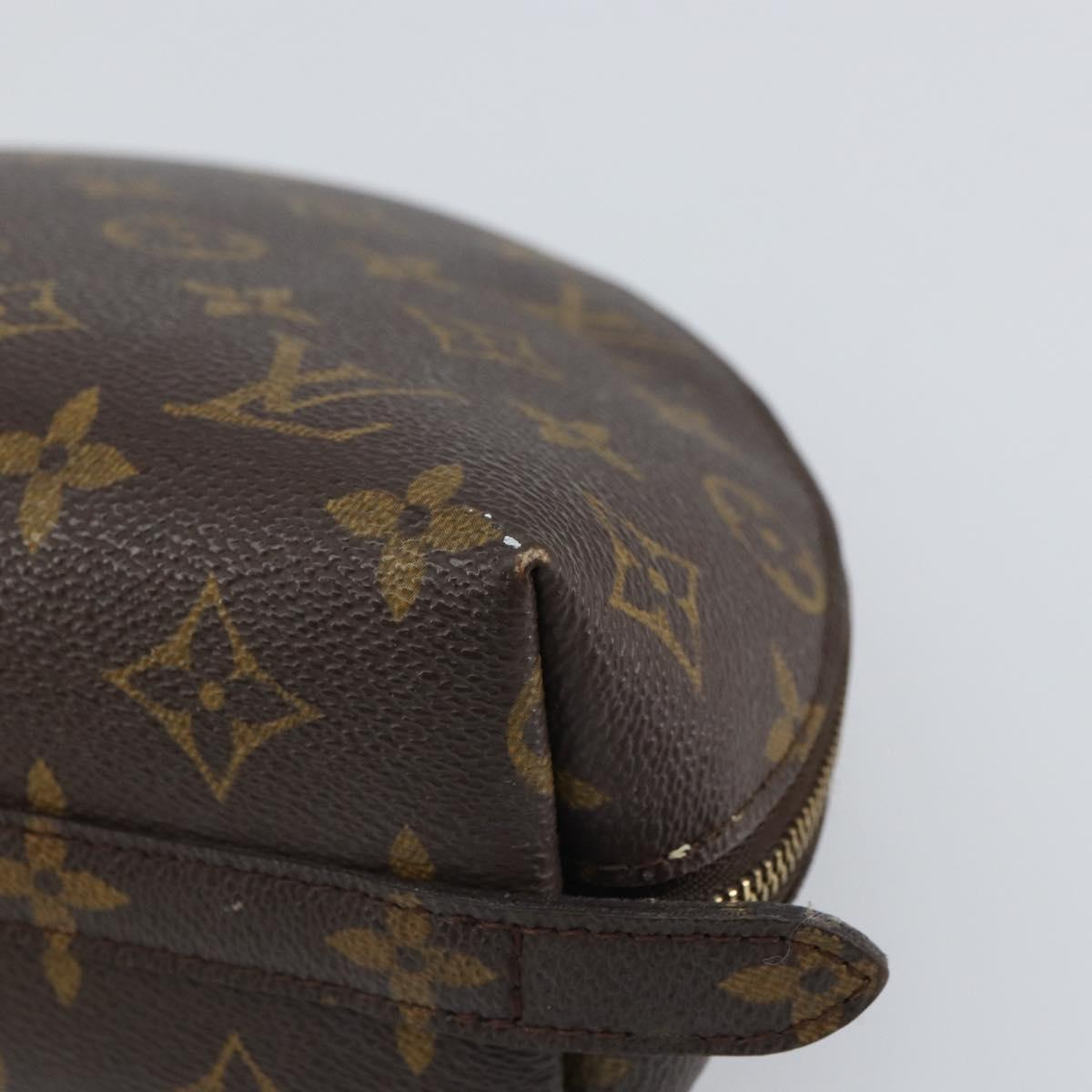LOUIS VUITTON Monogram Trousse Demi Ronde Cosmetic Pouch M47520 LV Auth 161707