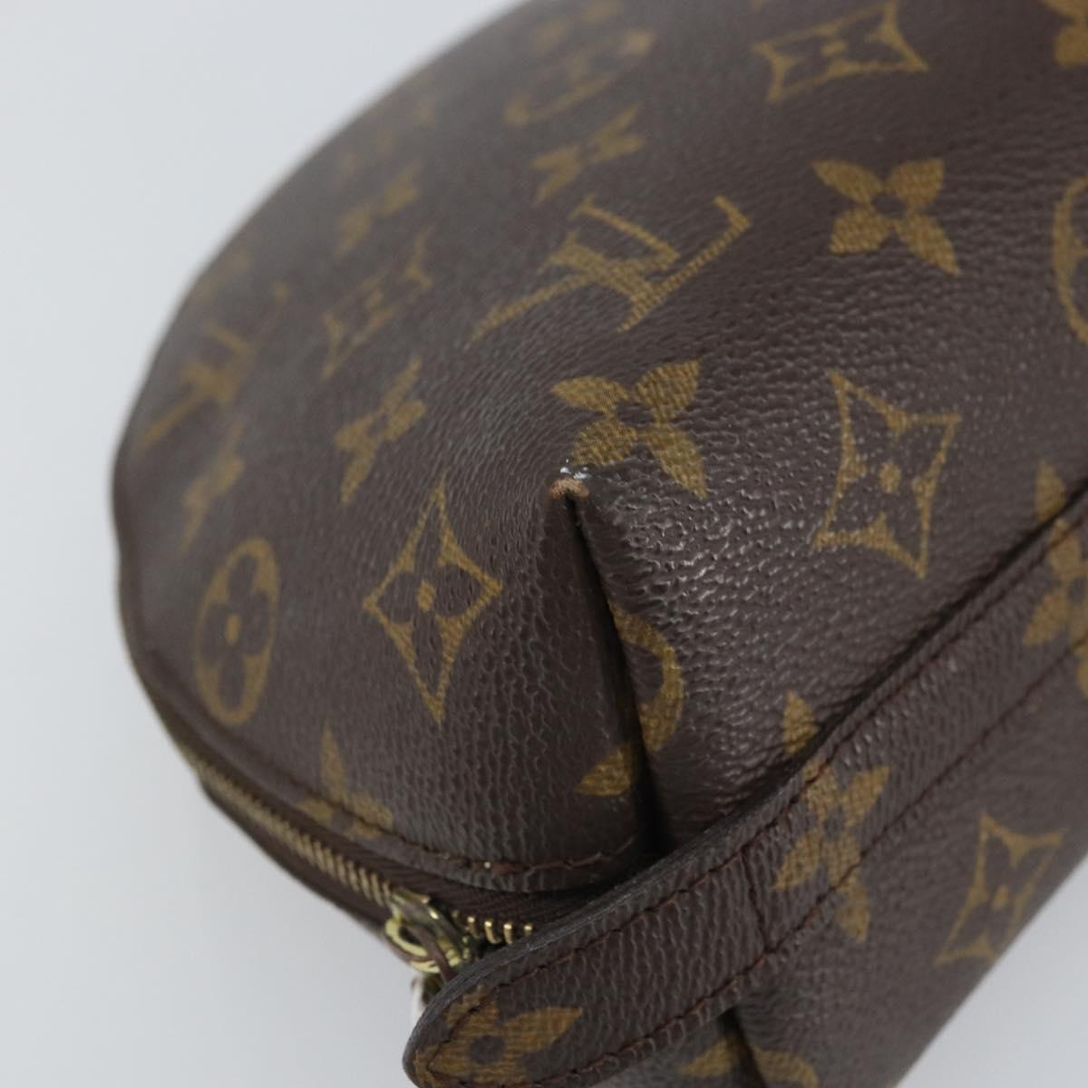 LOUIS VUITTON Monogram Trousse Demi Ronde Cosmetic Pouch M47520 LV Auth 161707