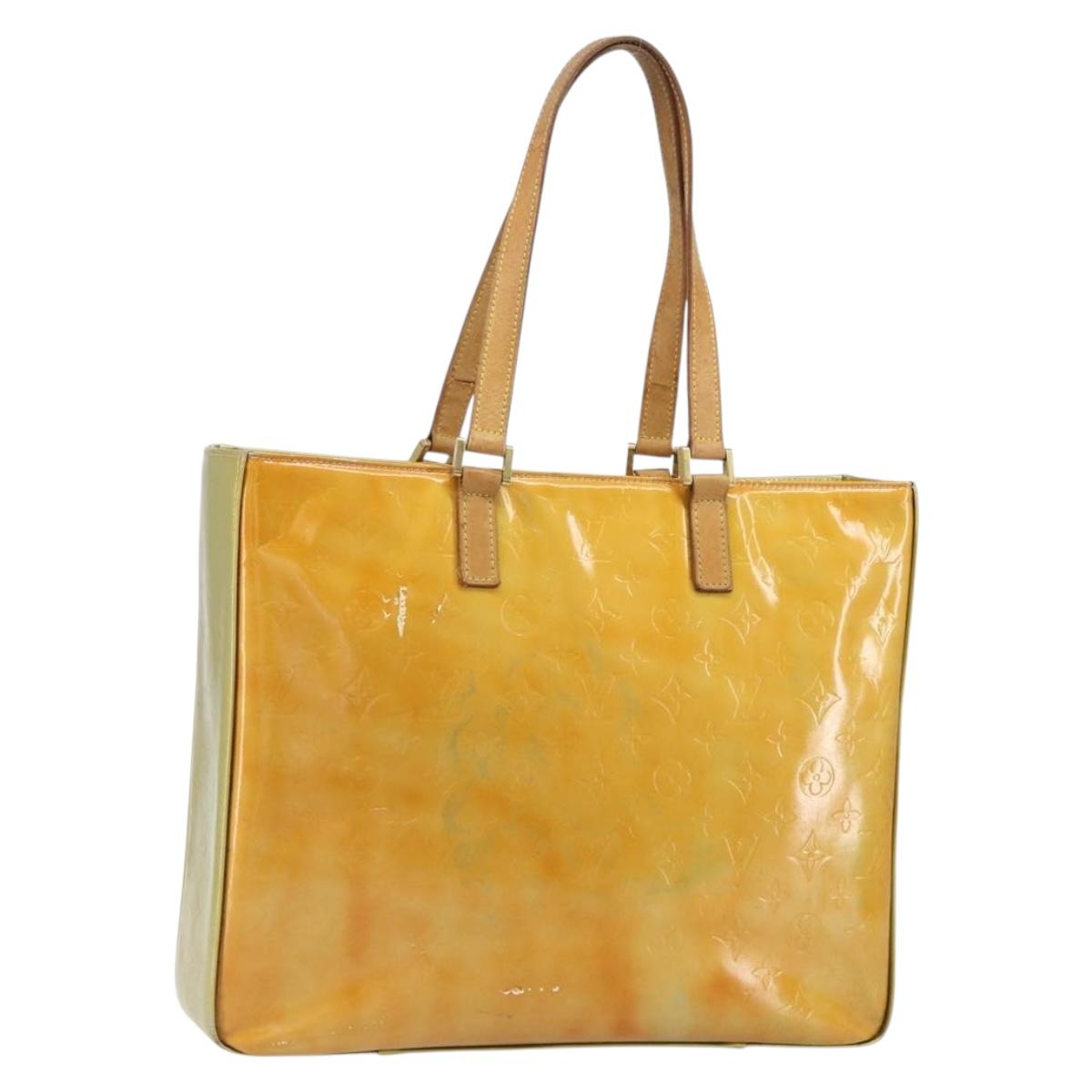 LOUIS VUITTON Monogram Vernis Columbus Tote Bag Gris M91028 LV Auth 161709