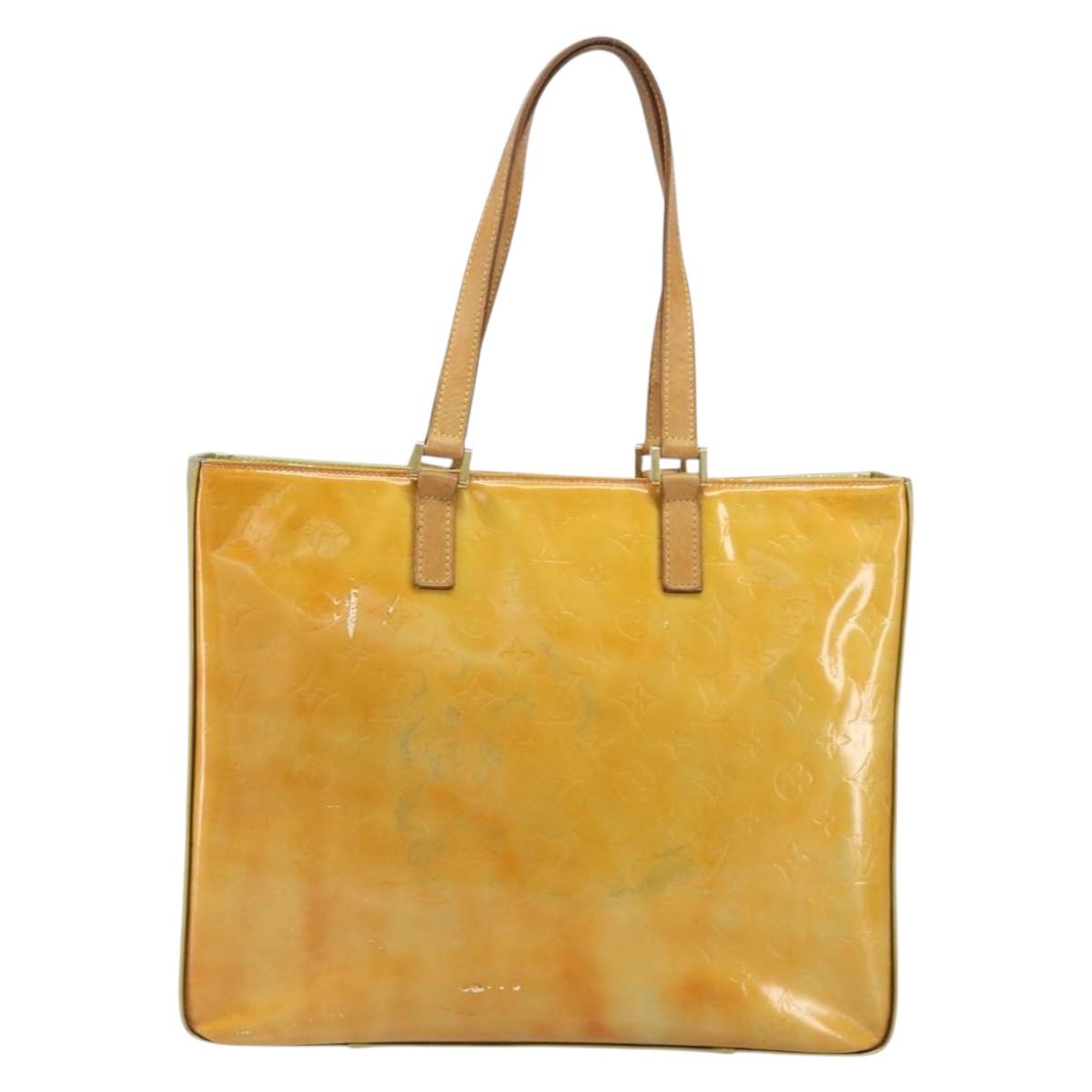 LOUIS VUITTON Monogram Vernis Columbus Tote Bag Gris M91028 LV Auth 161709