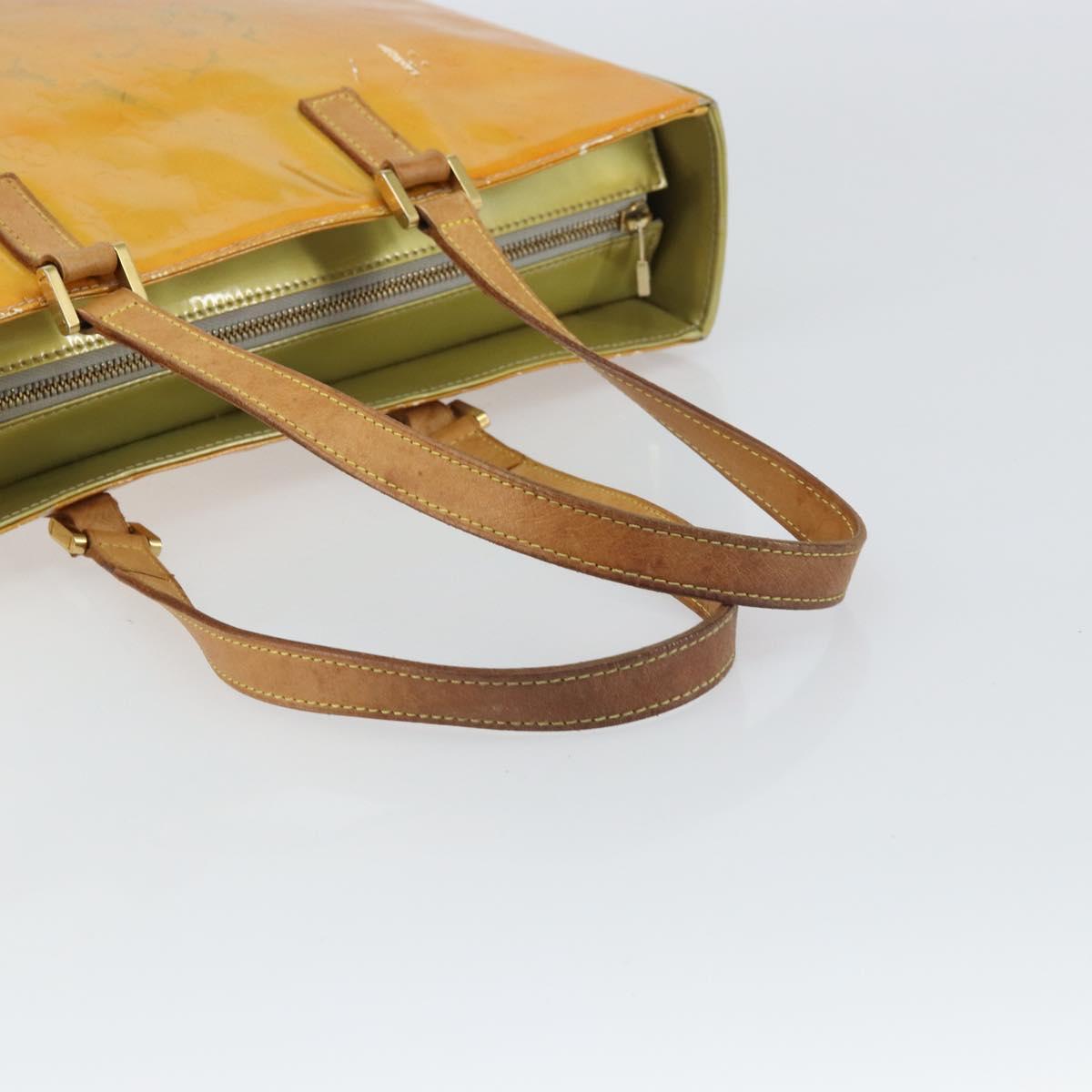 LOUIS VUITTON Monogram Vernis Columbus Tote Bag Gris M91028 LV Auth 161709