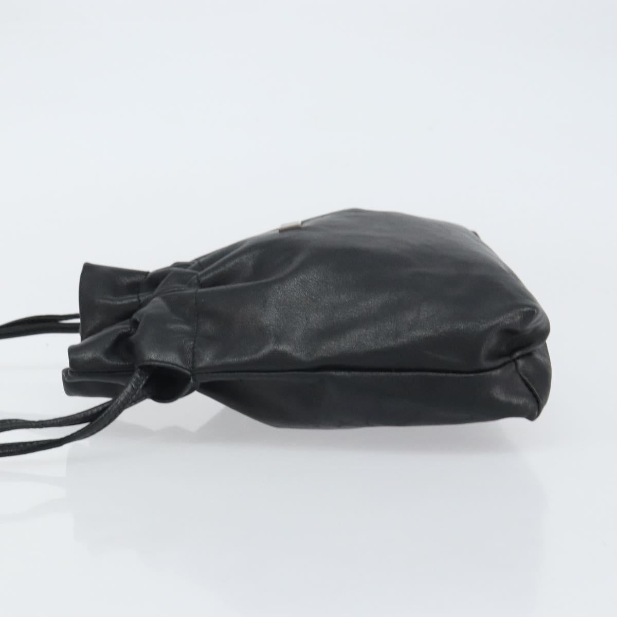 GUCCI Shoulder Bag Leather Black 001 3378 3754 Auth 161717