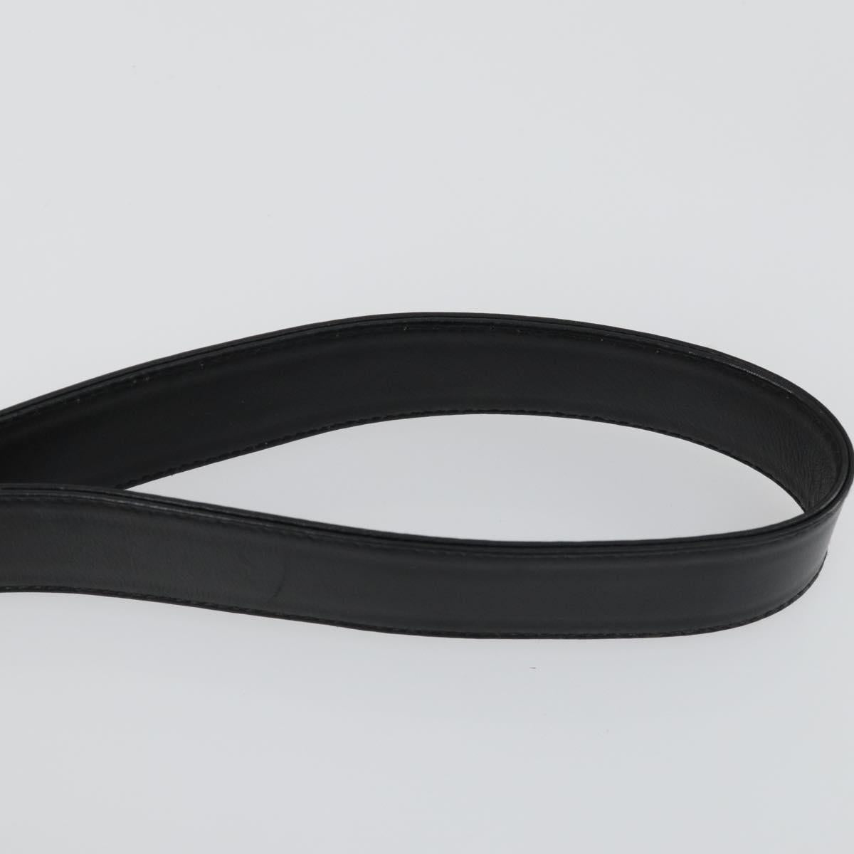 GUCCI Bamboo Hand Bag Leather 2way Black Gold 001 1705 1638 Auth 161722