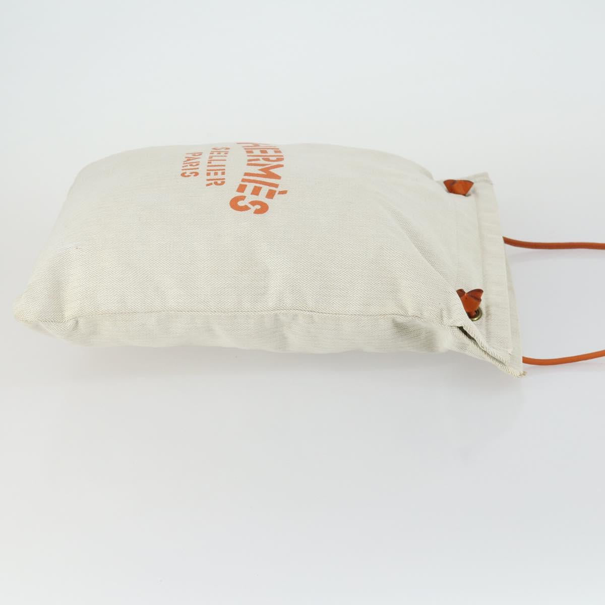 HERMES Aline PM Shoulder Bag Cotton Beige Gold Auth 161728