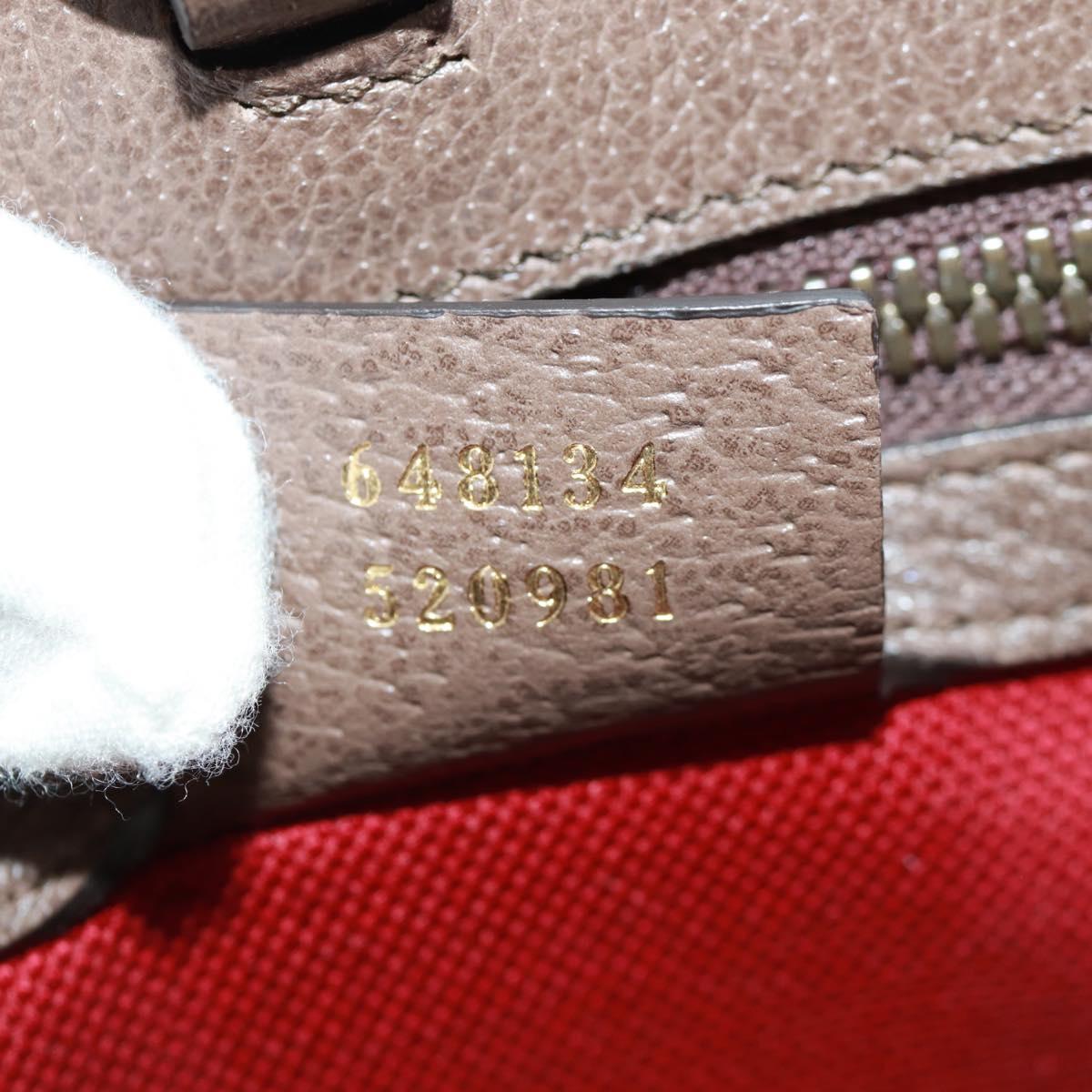 GUCCI GG Supreme Donald duck Hand Bag PVC 2way Beige Gold 648134 Auth 161733SAM