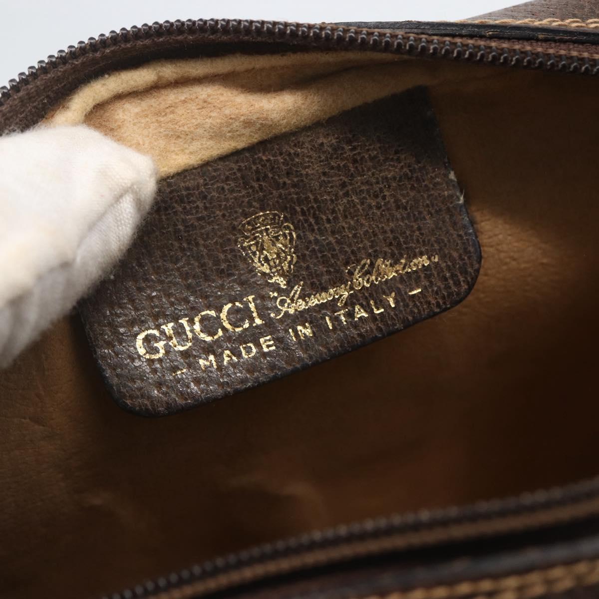 GUCCI GG Supreme Web Sherry Line Shoulder Bag PVC Beige 010 378 Auth 161738