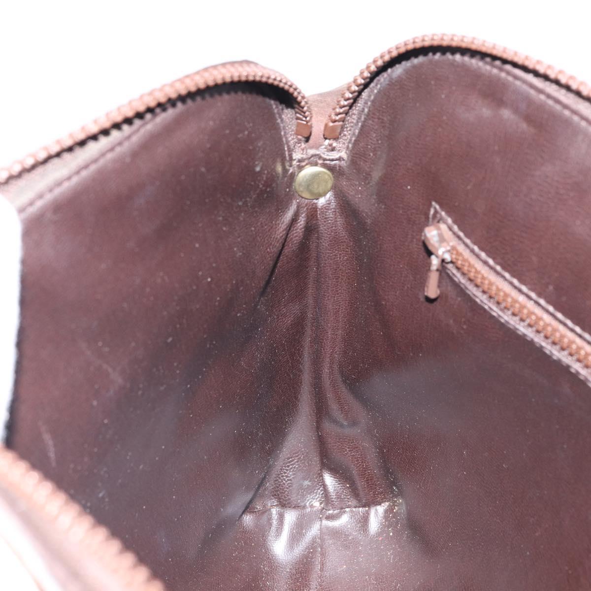 CELINE C Sulky Shoulder Bag Canvas Beige Gold Auth 161739