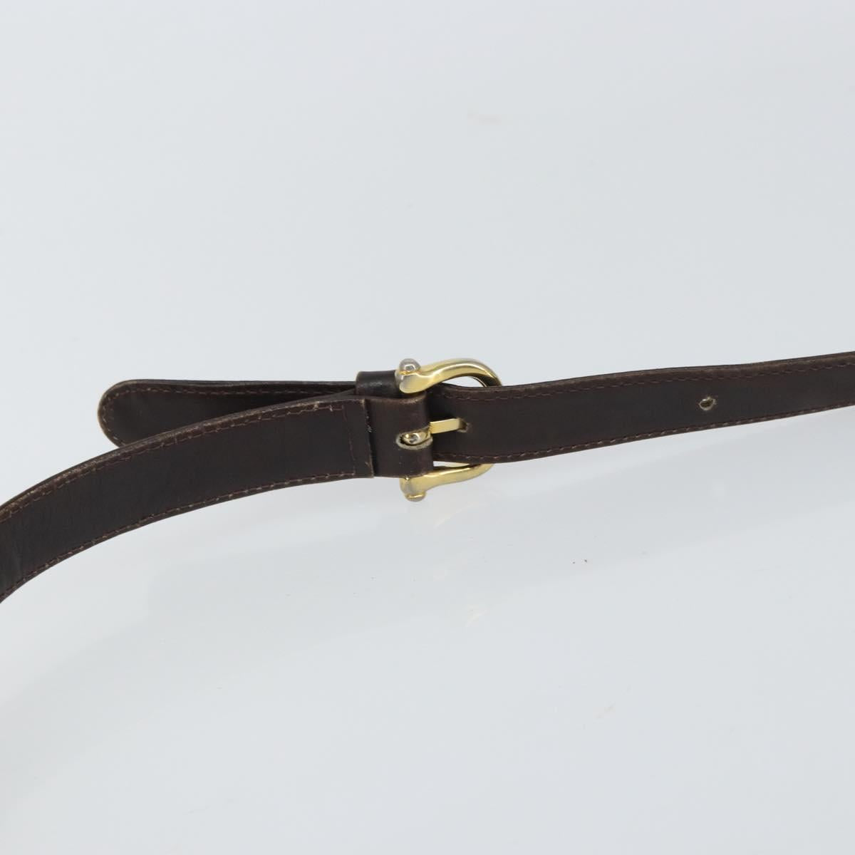 CELINE C Sulky Shoulder Bag Canvas Beige Gold Auth 161739