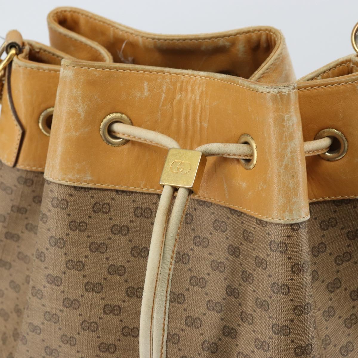GUCCI Micro GG Supreme Web Sherry Line Bag PVC Beige 001 58 4793 Auth 161752
