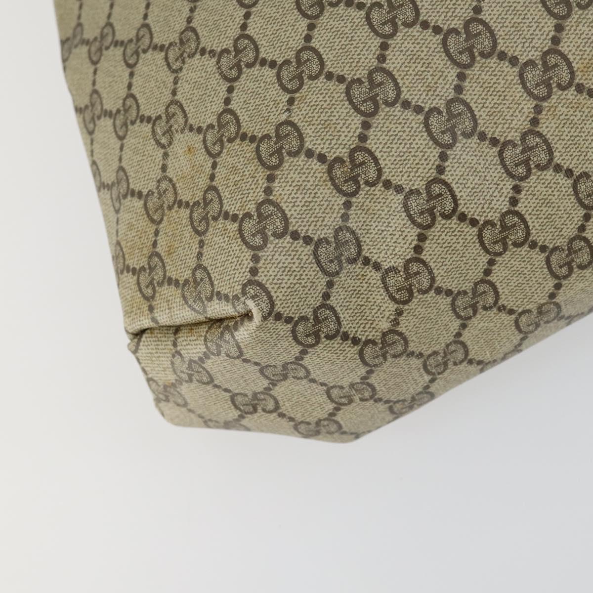 GUCCI GG Supreme Web Sherry Line Tote Bag PVC Beige Gold 39 02 091 Auth 161753