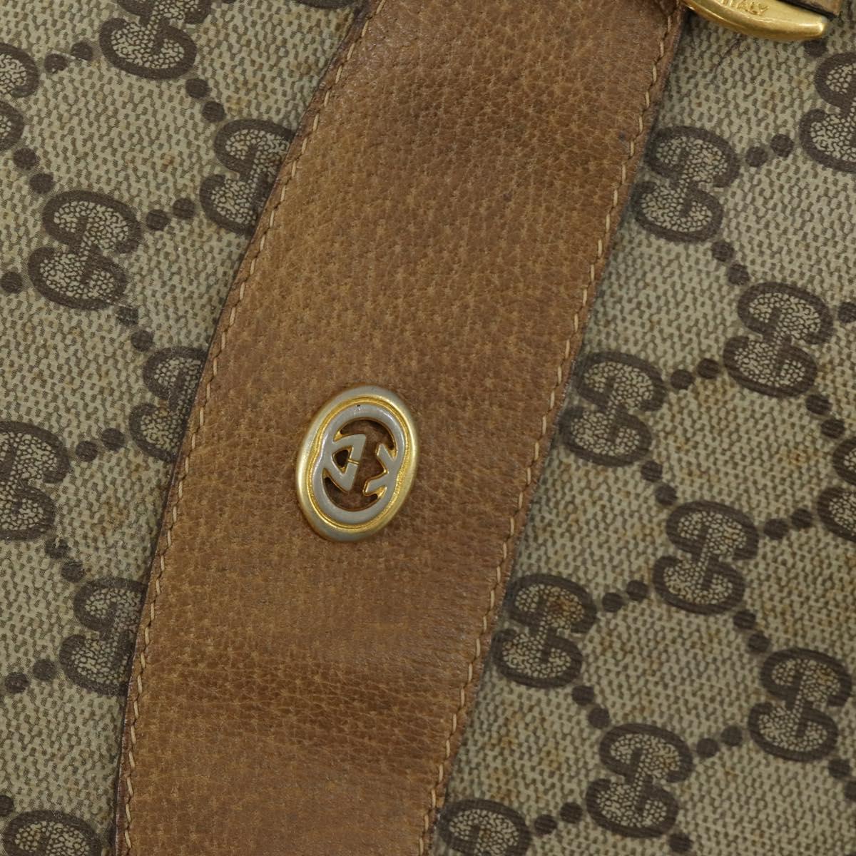 GUCCI GG Supreme Web Sherry Line Tote Bag PVC Beige Gold 39 02 091 Auth 161753