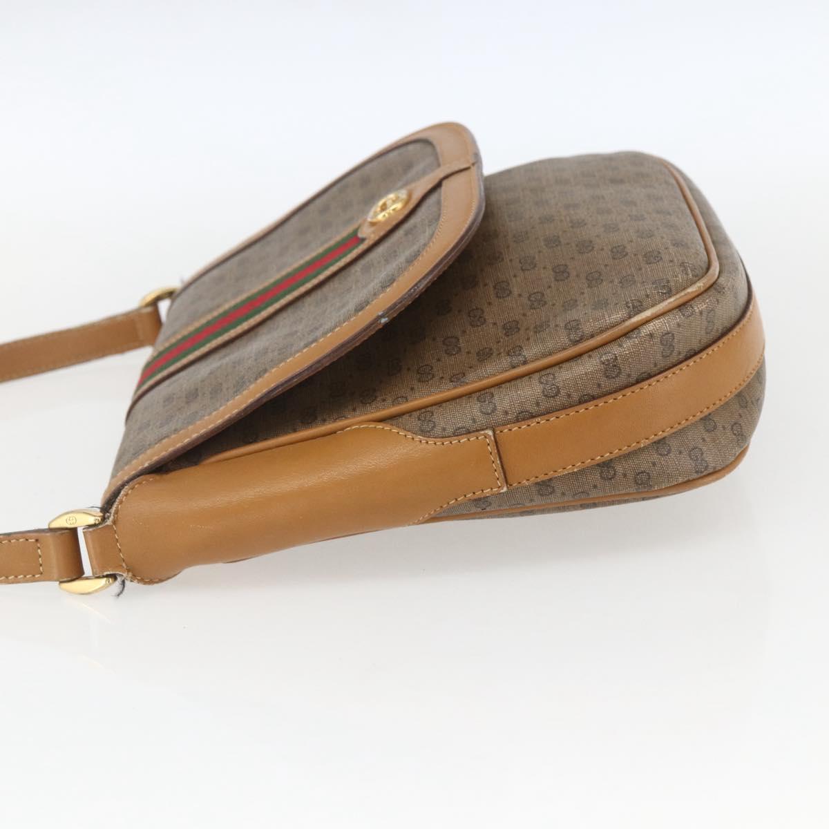 GUCCI Micro GG Supreme Web Sherry Line Bag PVC Beige 001 115 0914 Auth 161766