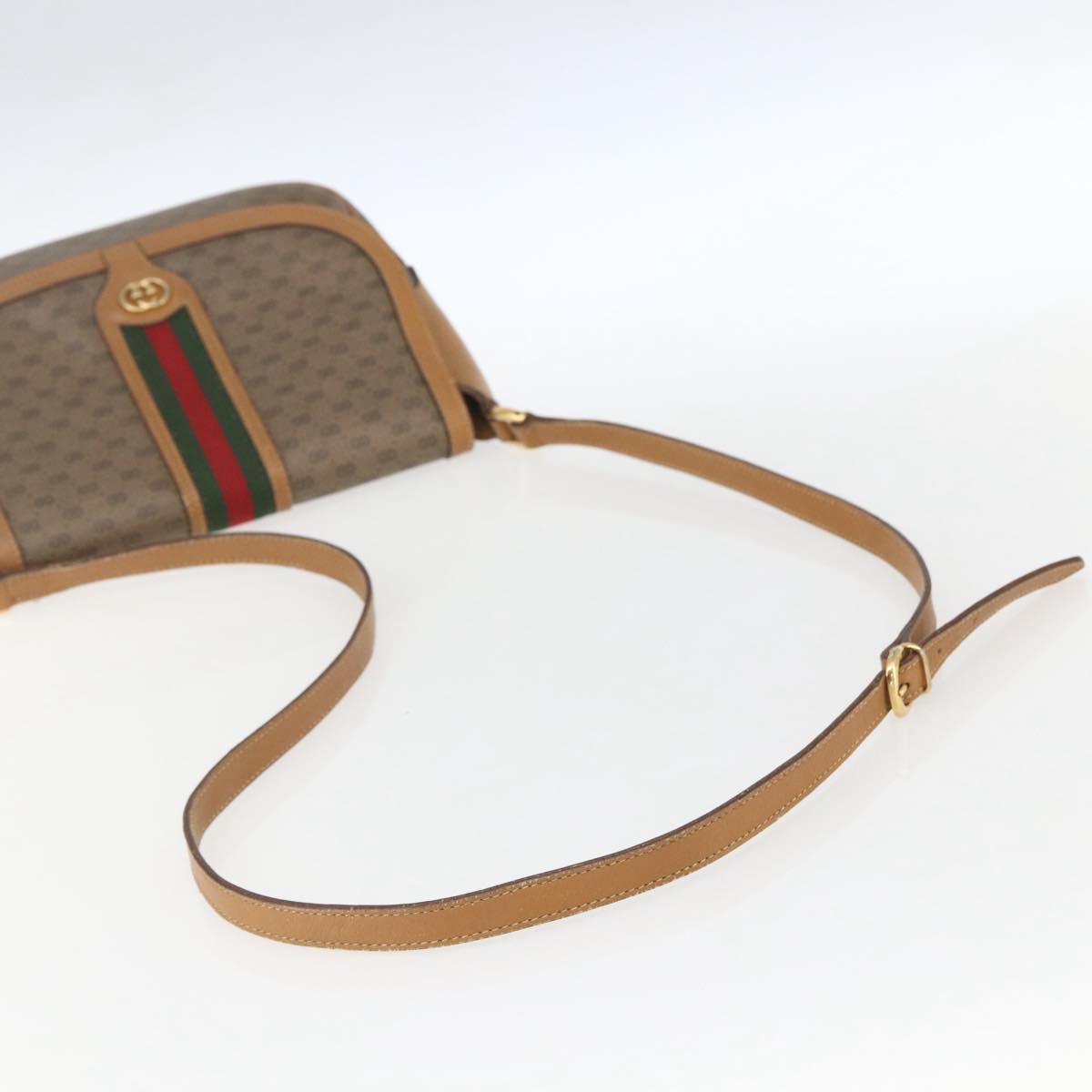 GUCCI Micro GG Supreme Web Sherry Line Bag PVC Beige 001 115 0914 Auth 161766