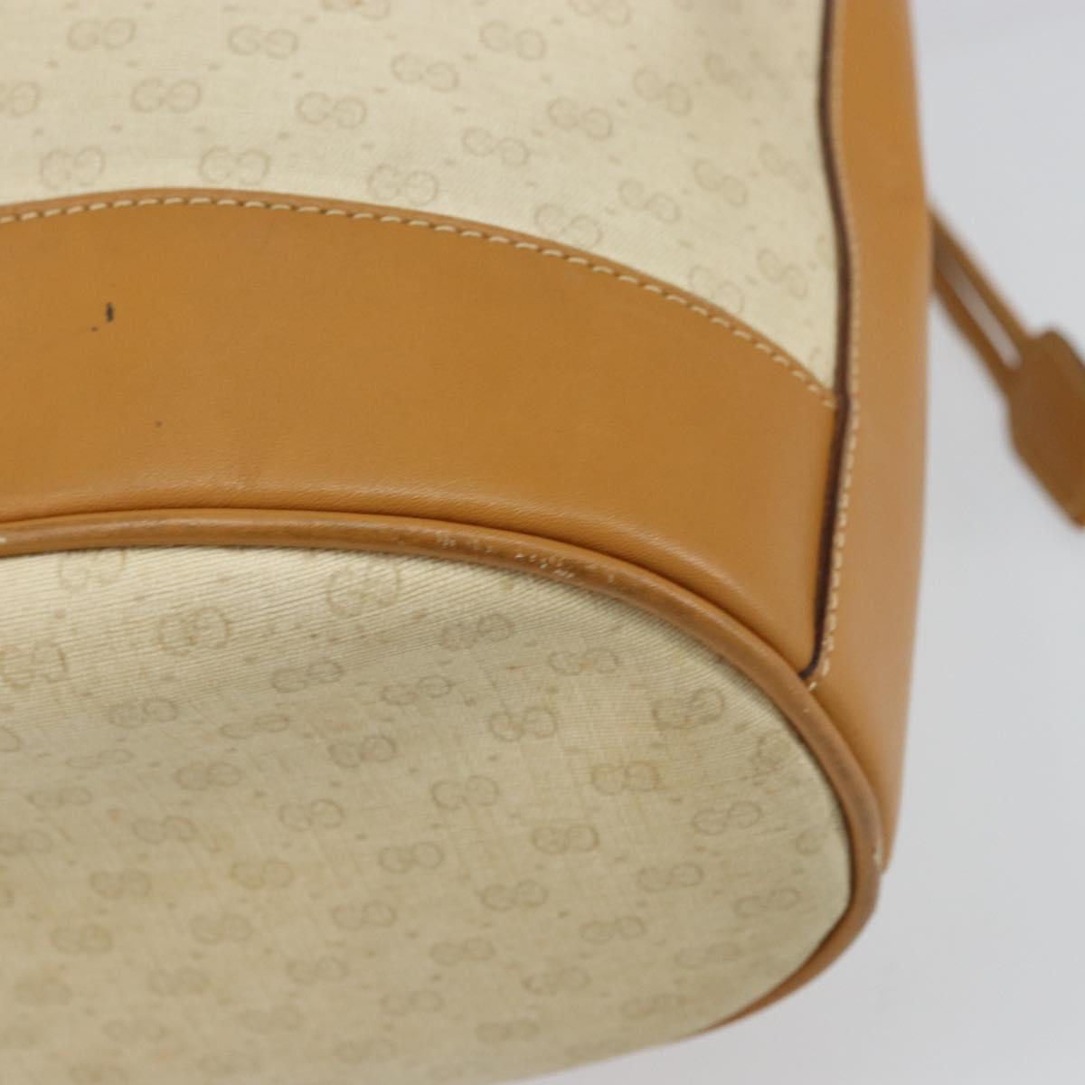 GUCCI Micro GG Supreme Shoulder Bag PVC Beige Gold 001 115 0933 Auth 161767