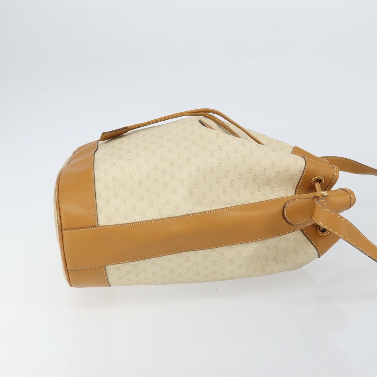 GUCCI Micro GG Supreme Shoulder Bag PVC Beige Gold 001 115 0933 Auth 161767