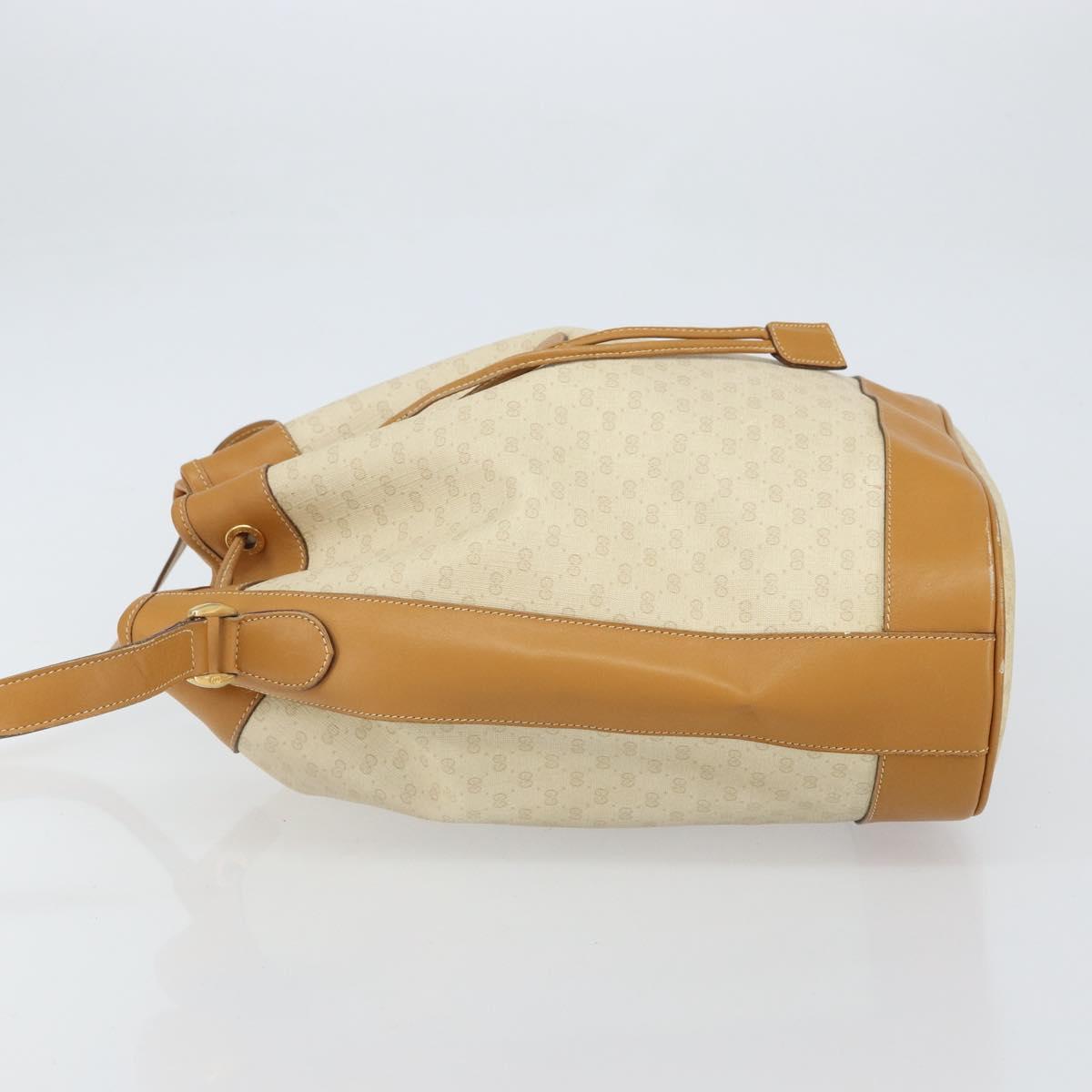 GUCCI Micro GG Supreme Shoulder Bag PVC Beige Gold 001 115 0933 Auth 161767