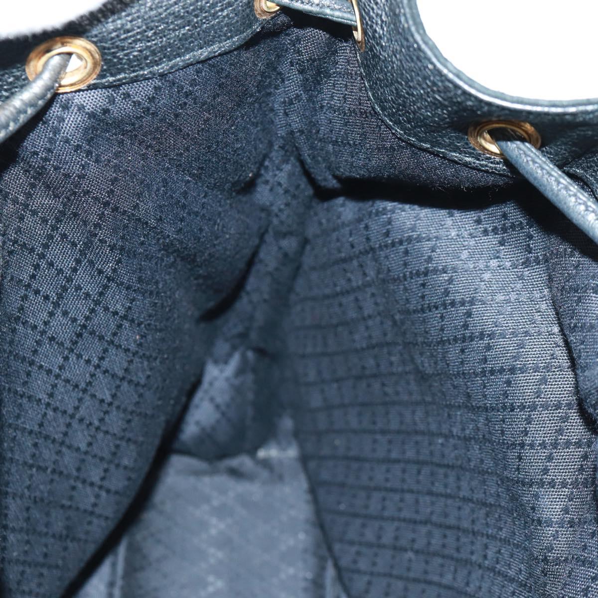 GUCCI Bamboo Backpack Suede Black Gold 003 58 0016 Auth 161768