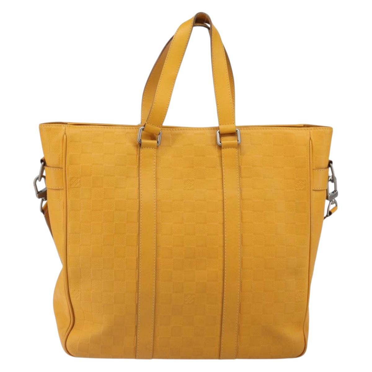 LOUIS VUITTON Damier Infini Neo Tadao Bag 2way Yellow N41228 LV Auth 161769
