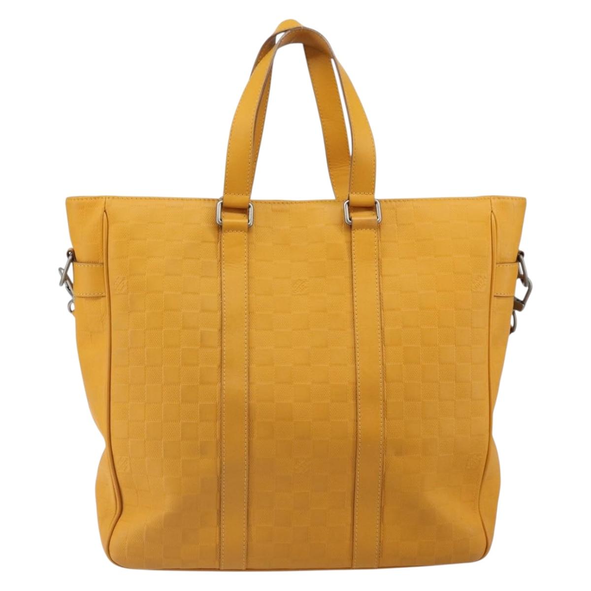LOUIS VUITTON Damier Infini Neo Tadao Bag 2way Yellow N41228 LV Auth 161769