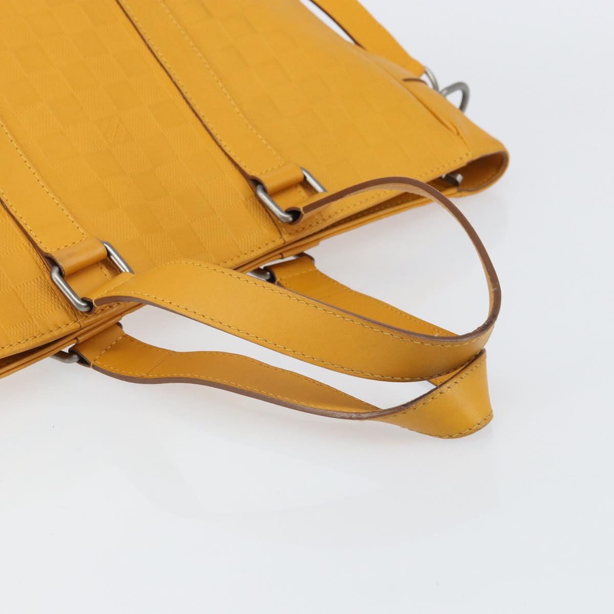 LOUIS VUITTON Damier Infini Neo Tadao Bag 2way Yellow N41228 LV Auth 161769