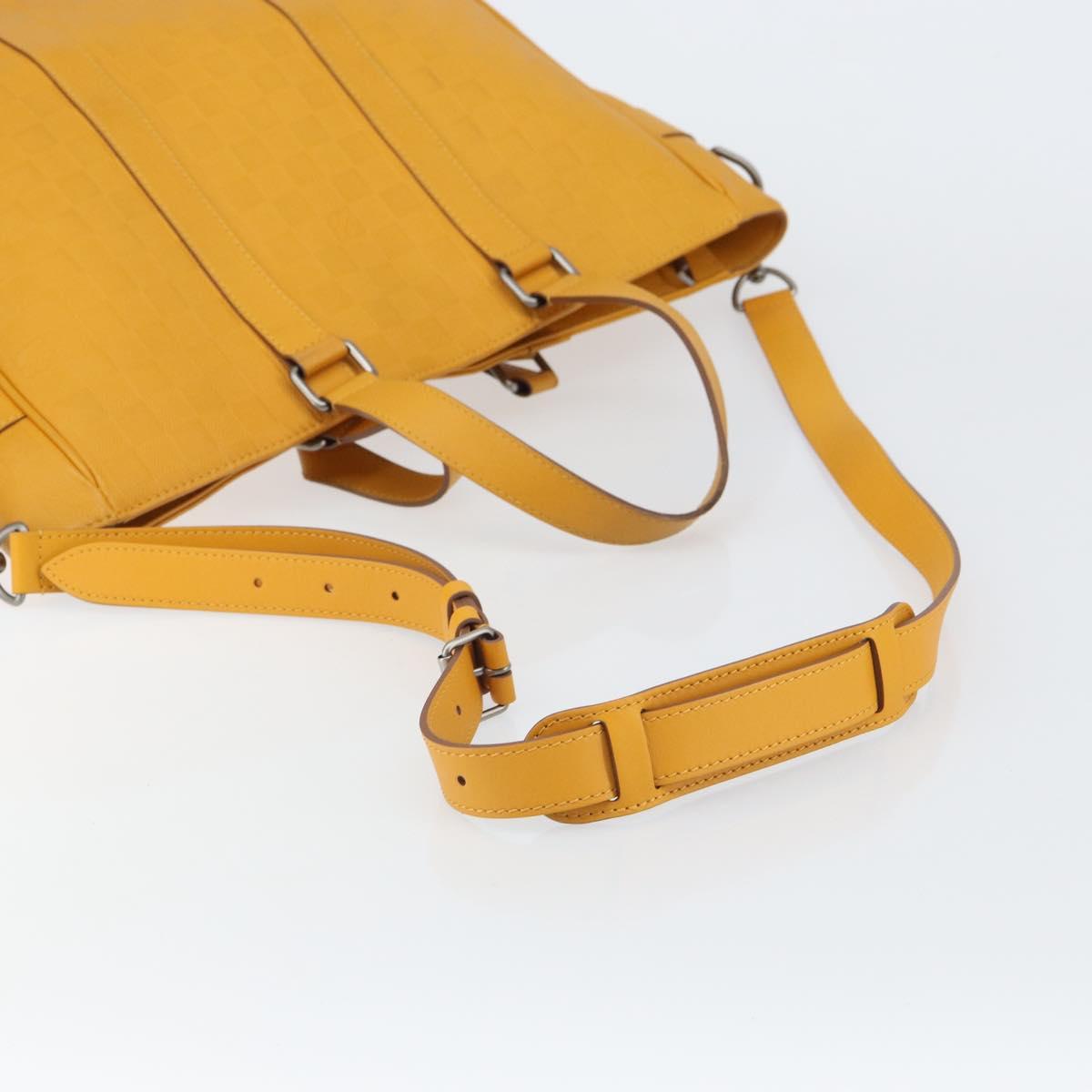 LOUIS VUITTON Damier Infini Neo Tadao Bag 2way Yellow N41228 LV Auth 161769