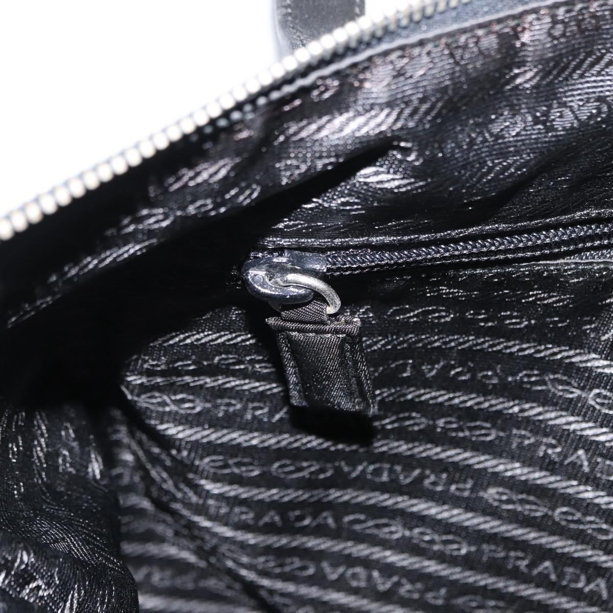 PRADA Tote Bag Nylon Blue Silver Auth 161771