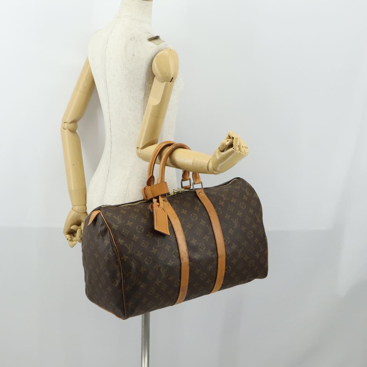 LOUIS VUITTON Monogram Keepall 45 Boston Bag M41428 LV Auth 161775