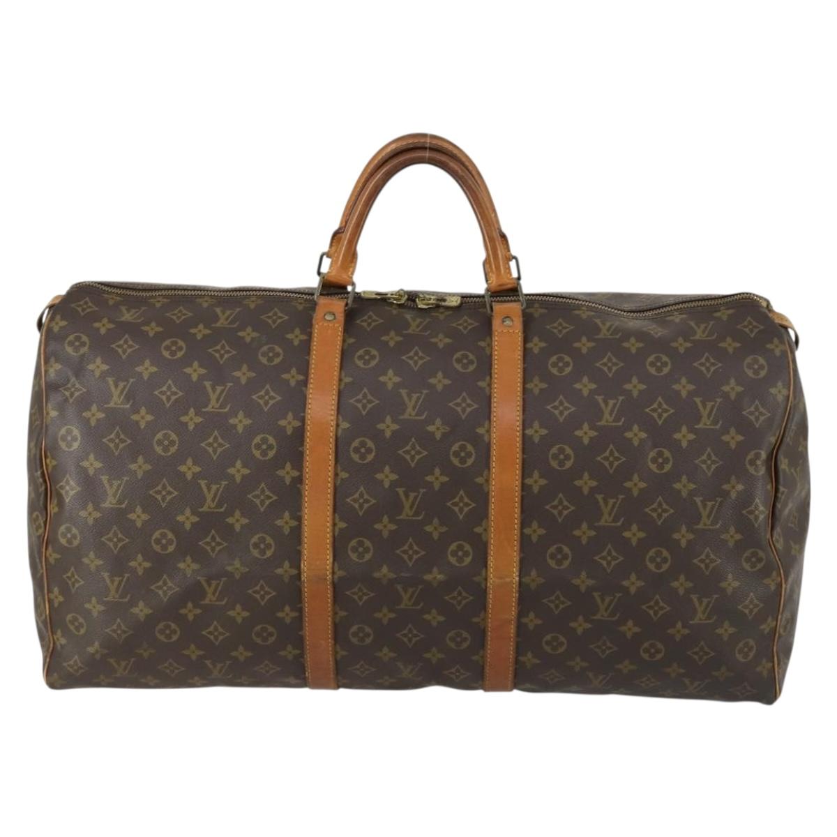 LOUIS VUITTON Monogram Keepall 60 Boston Bag M41422 LV Auth 161777