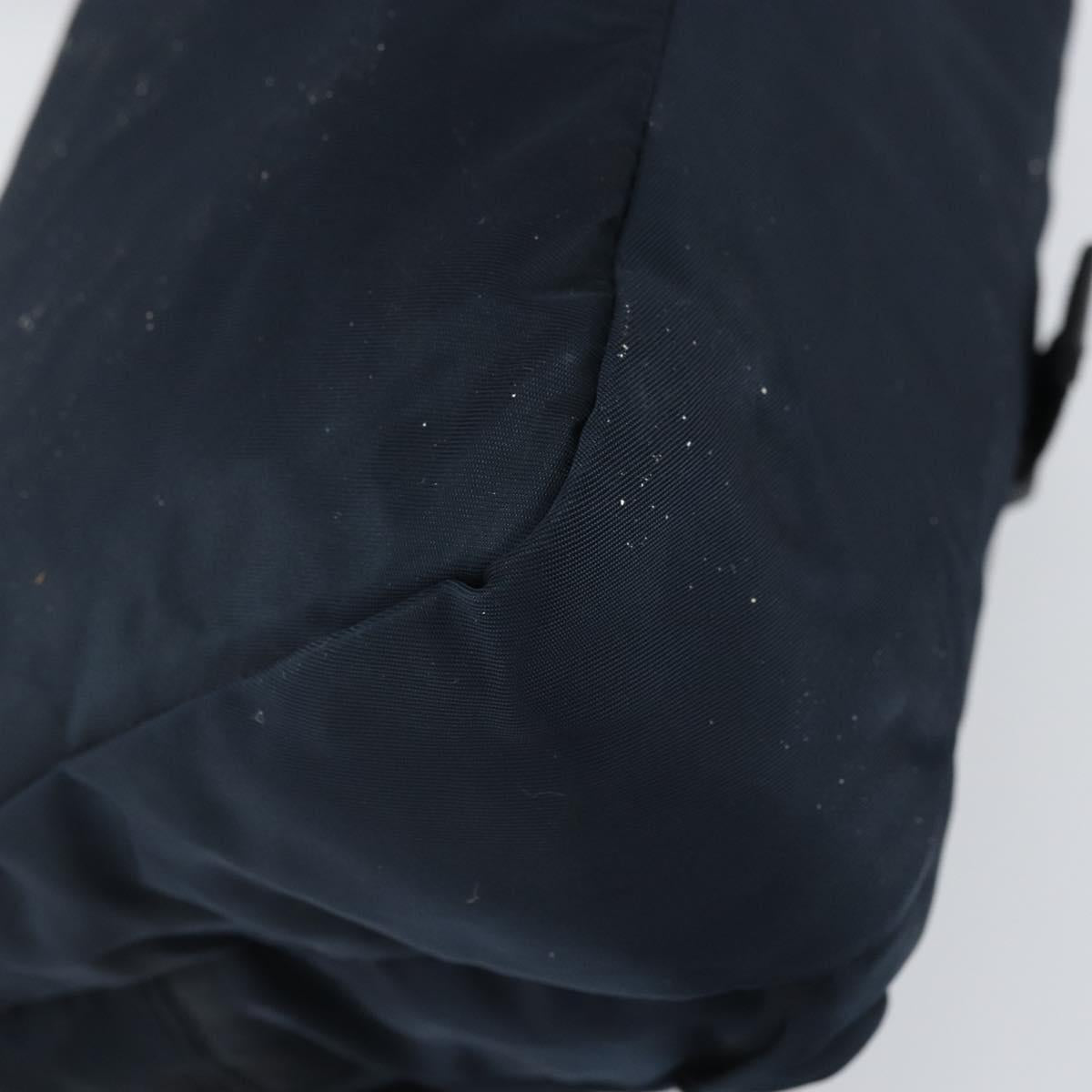 PRADA Shoulder Bag Nylon Navy Silver Auth 161779