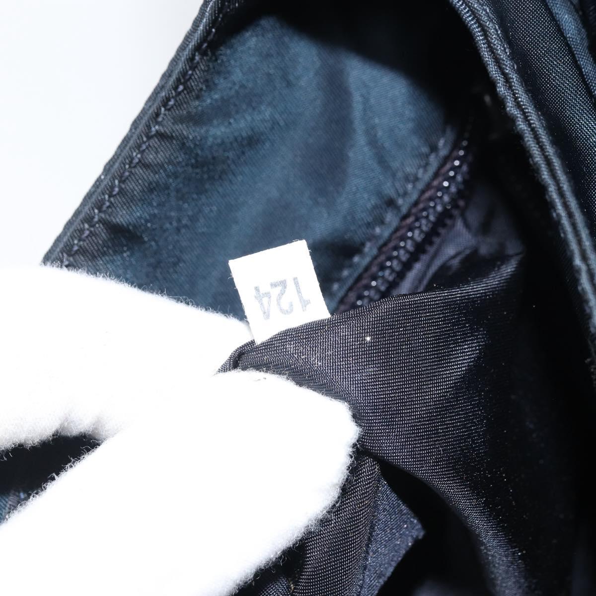 PRADA Shoulder Bag Nylon Navy Silver Auth 161779